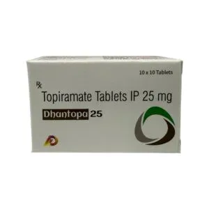 Dhantopa 25 Topiramate Tablets IP 25mg carton by Dhanshikha Medicare