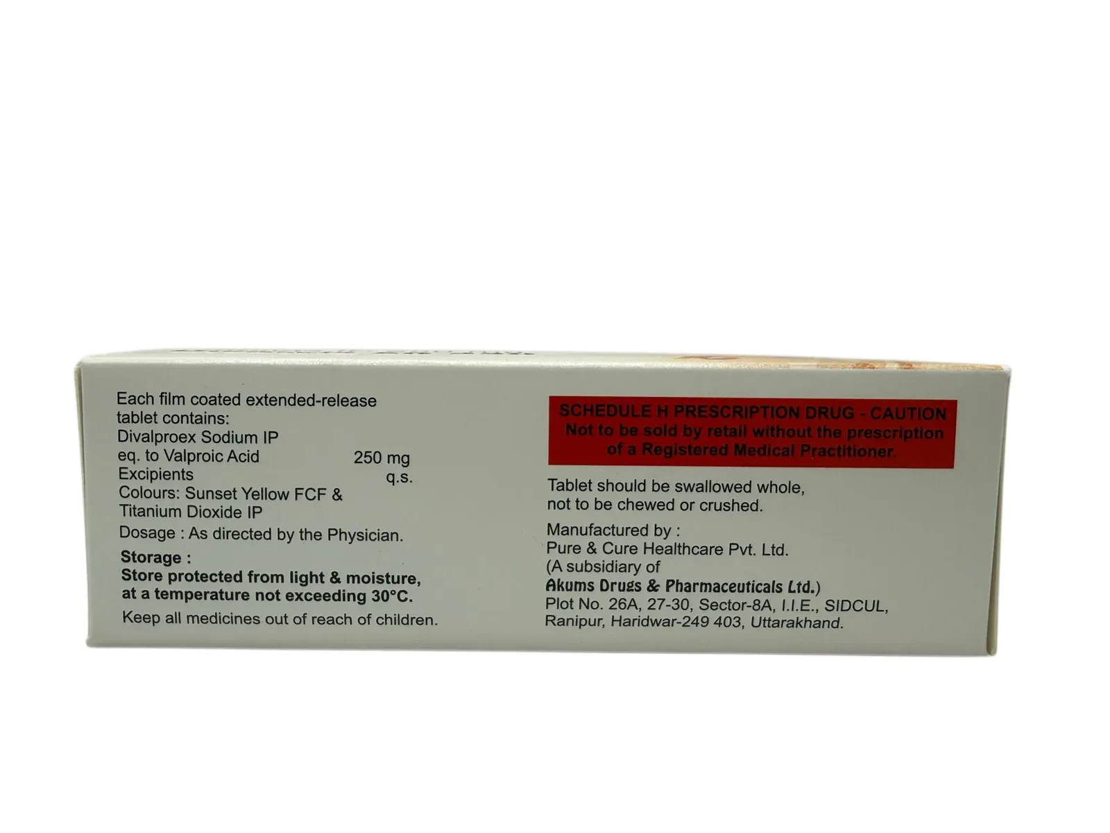 Divawiz ER 250 side panel composition and manufacturing details