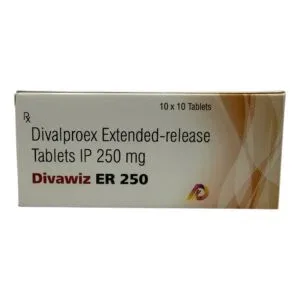Divawiz ER 250 Divalproex Extended Release Tablets IP 250mg carton by Dhanshikha Medicare