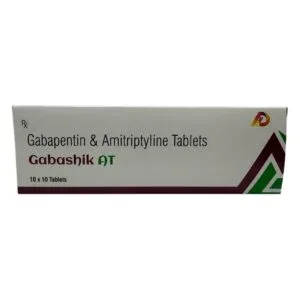 Gabashik AT Tablets Gabapentin 300mg Amitriptyline 10mg carton by Dhanshikha Medicare