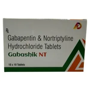 Gabashik NT Tablets Gabapentin 400mg Nortriptyline 10mg carton by Dhanshikha Medicare