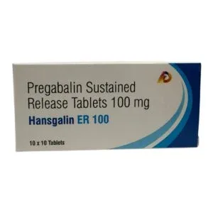 Hansgalin ER 100 Pregabalin Sustained Release Tablets 100mg carton by Dhanshikha Medicare