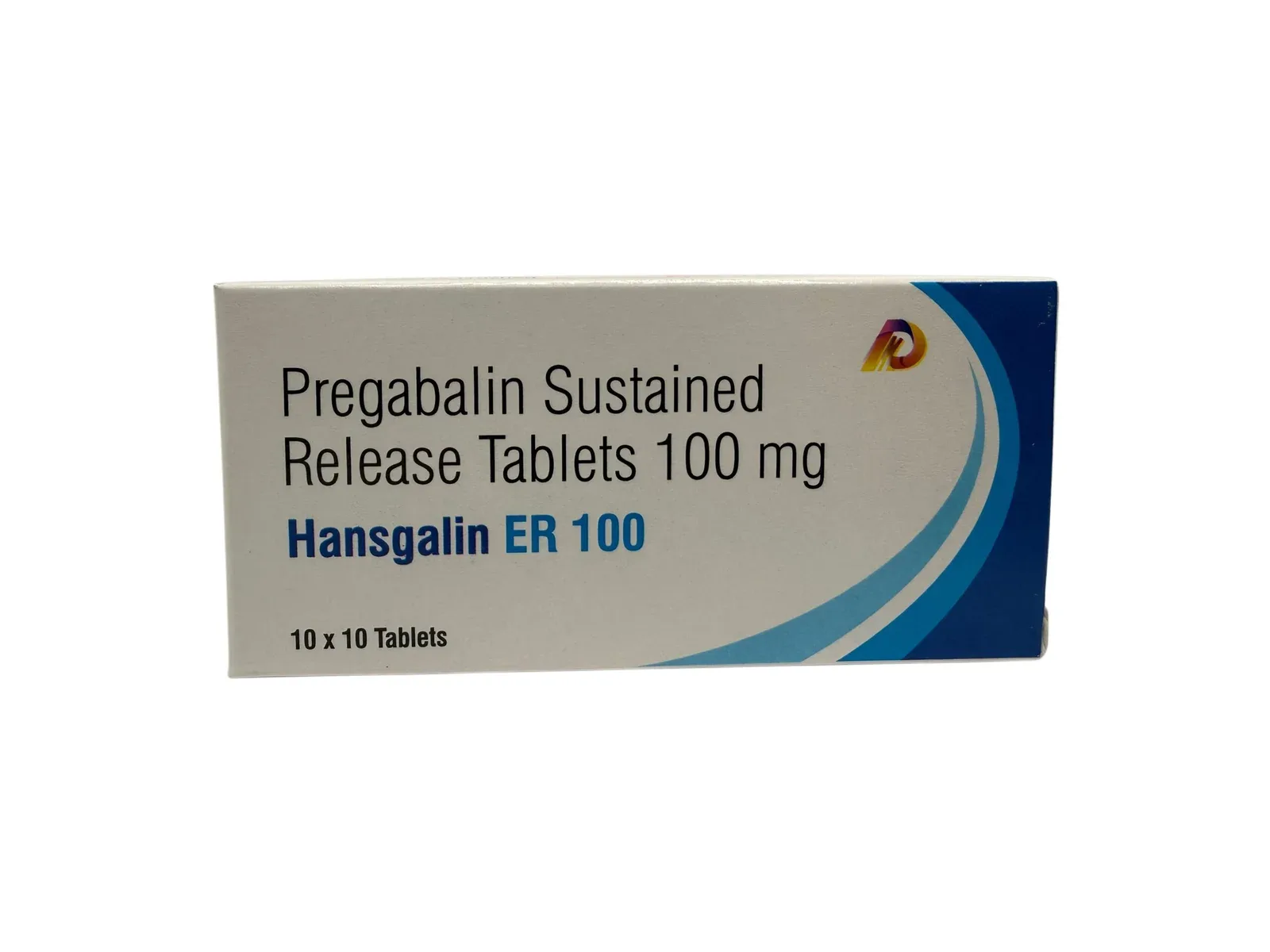 Hansgalin ER 100 Pregabalin Sustained Release Tablets 100mg carton by Dhanshikha Medicare