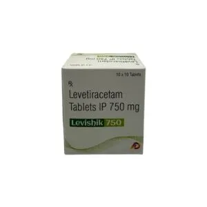 Levishik 750 Levetiracetam 750mg tablets carton by Dhanshikha Medicare