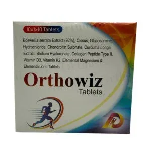 Orthowiz Tablets joint pain relief supplement Glucosamine Chondroitin carton