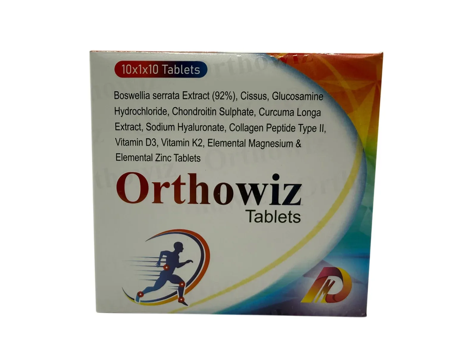 Orthowiz Tablets joint pain relief supplement Glucosamine Chondroitin carton